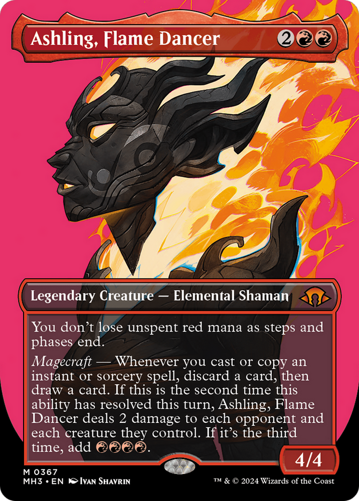 Ashling, Flame Dancer (Borderless) [Modern Horizons 3] Magic: The Gathering