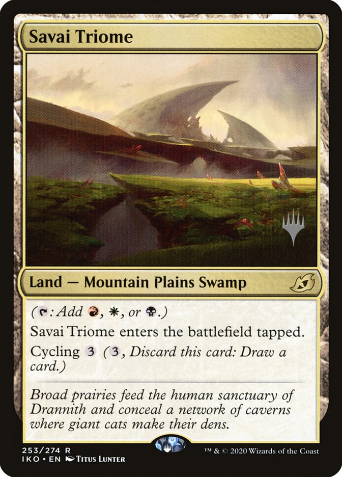 Savai Triome (Promo Pack) [Ikoria: Lair of Behemoths Promos] Magic: The Gathering