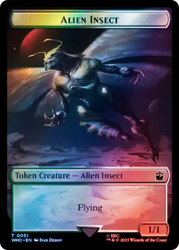 Soldier // Alien Insect Double-Sided Token (Surge Foil) [Doctor Who Tokens] Magic: The Gathering