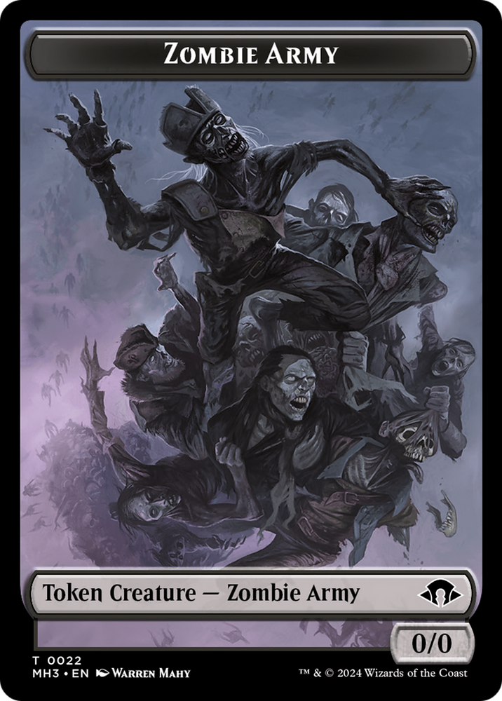 Zombie Army Token [Modern Horizons 3 Tokens] Magic: The Gathering