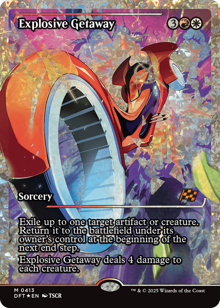Explosive Getaway (Showcase) (Fracture Foil) [Aetherdrift] Magic: The Gathering
