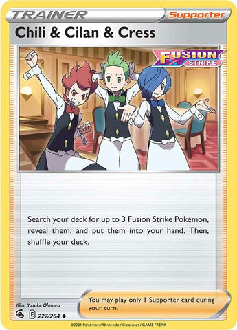 Chili & Cilan & Cress (227/264) [Sword & Shield: Fusion Strike] Pokémon