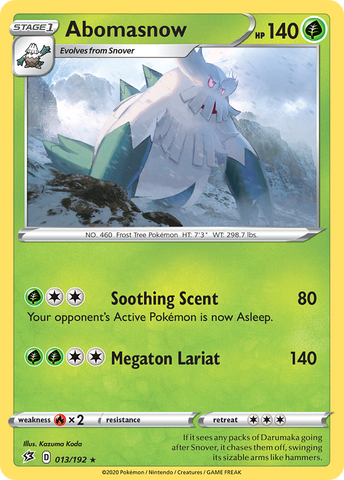 Abomasnow (013/192) [Sword & Shield: Rebel Clash] Pokémon