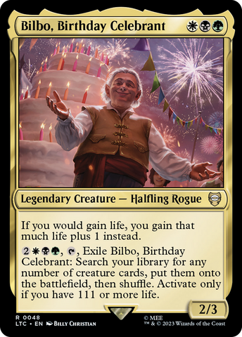 Bilbo, Birthday Celebrant [The Lord of the Rings: Tales of Middle-Earth Commander] Magic: The Gathering