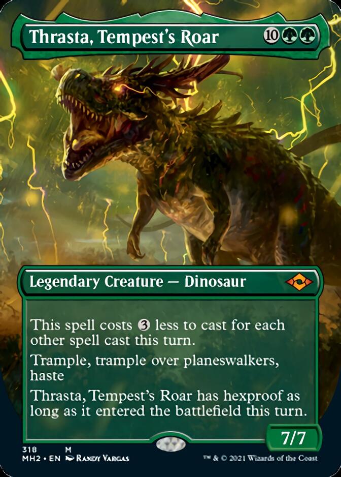 Thrasta, Tempest's Roar (Borderless Alternate Art) [Modern Horizons 2] Magic: The Gathering