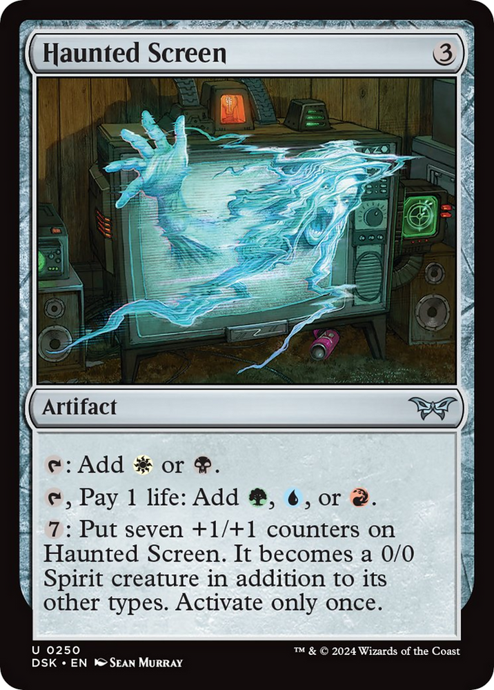Haunted Screen [Duskmourn: House of Horror] Magic: The Gathering