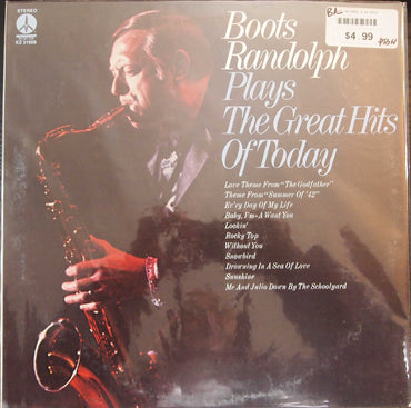 BOOTS RANDOLPH - plays the great hits of today MONUMENT 31908 (LP vinyl record) [Vinyl] VINYL