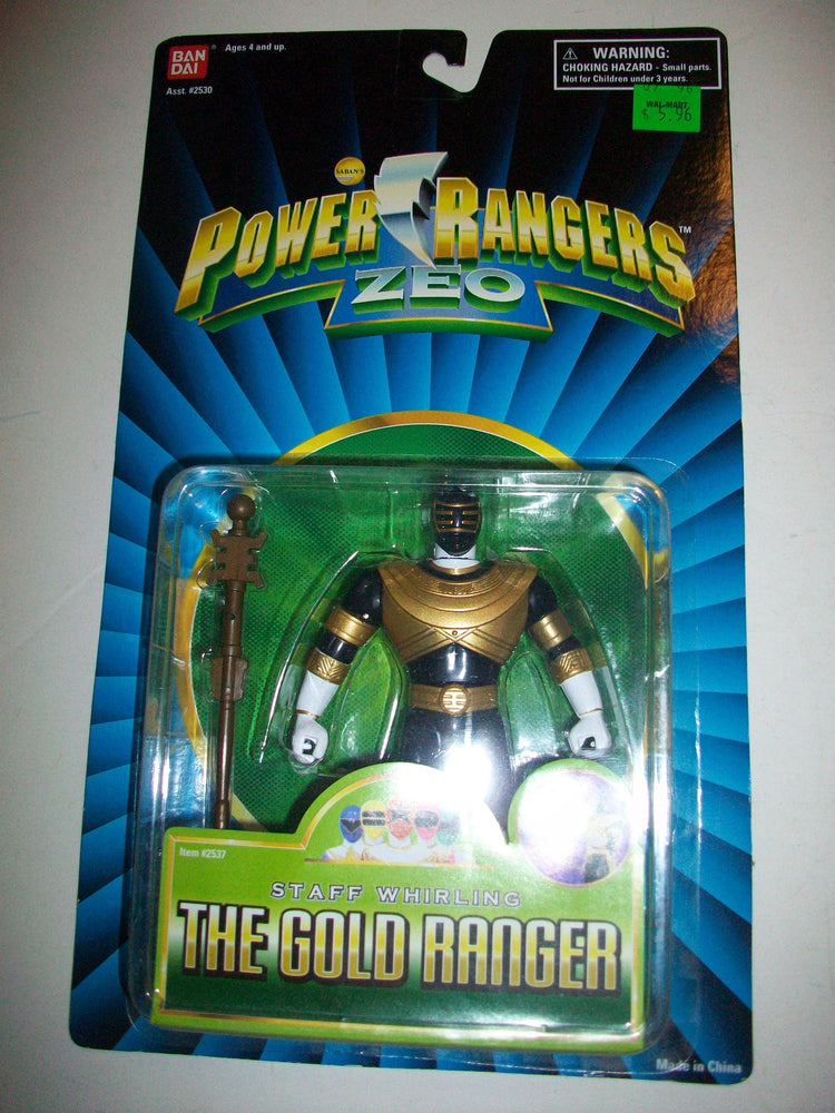 Power Rangers Zeo 1996 Staff Whirling Gold Ranger MOSC MOC 5 1/2" Figure FIGURE