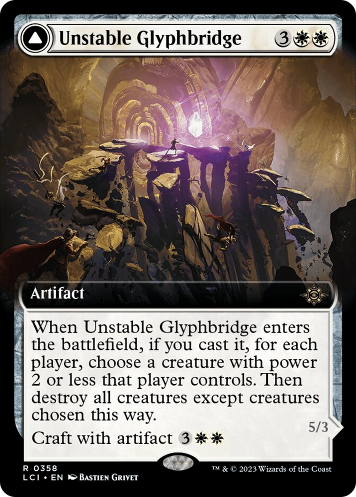 Unstable Glyphbridge // Sandswirl Wanderglyph (Extended Art) [The Lost Caverns of Ixalan] Magic: The Gathering