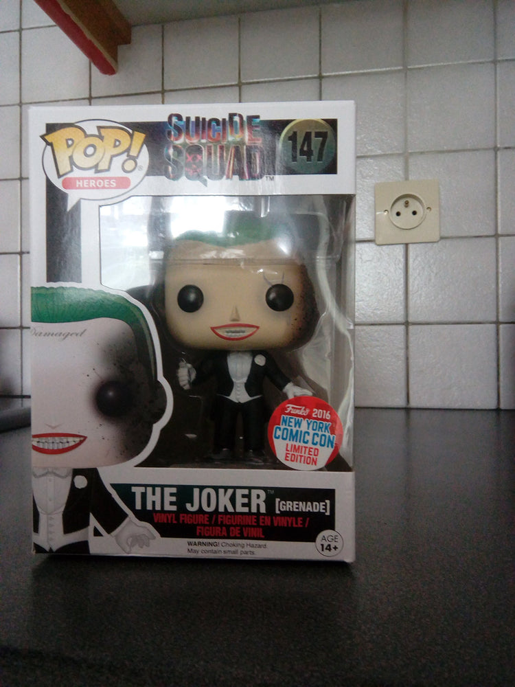 Funko 2016 NYCC Exclusive Pop! Heroes Suicide Squad Joker Grenade #147 Limited Edition FUNKO