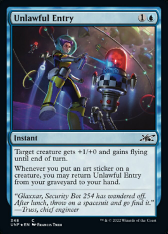 Unlawful Entry (Galaxy Foil) [Unfinity] Magic: The Gathering