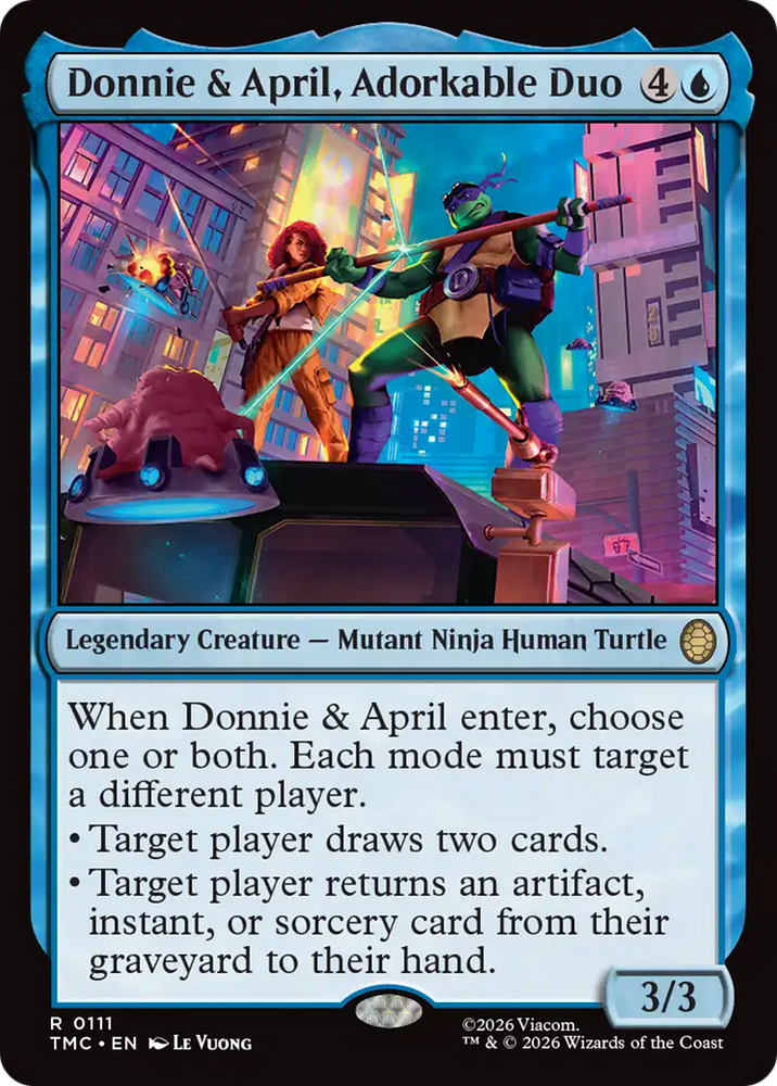 Donnie & April, Adorkable Duo [Teenage Mutant Ninja Turtles Commander] Magic: The Gathering