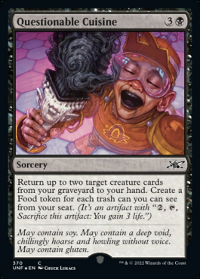 Questionable Cuisine (Galaxy Foil) [Unfinity] Magic: The Gathering