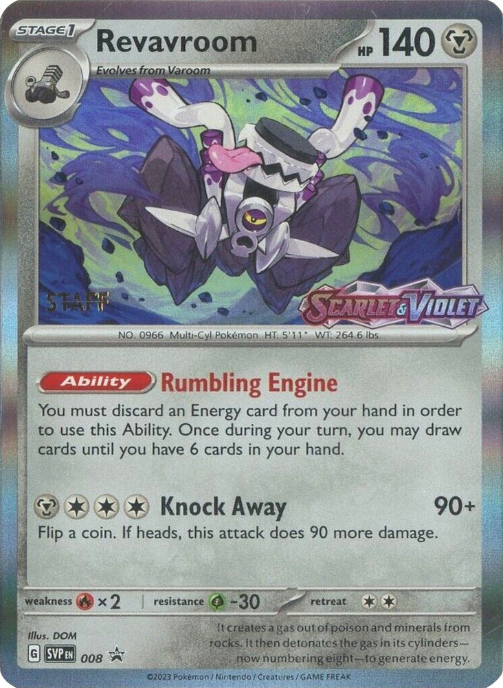Revavroom (008) (Staff) [Scarlet & Violet: Black Star Promos] Pokémon