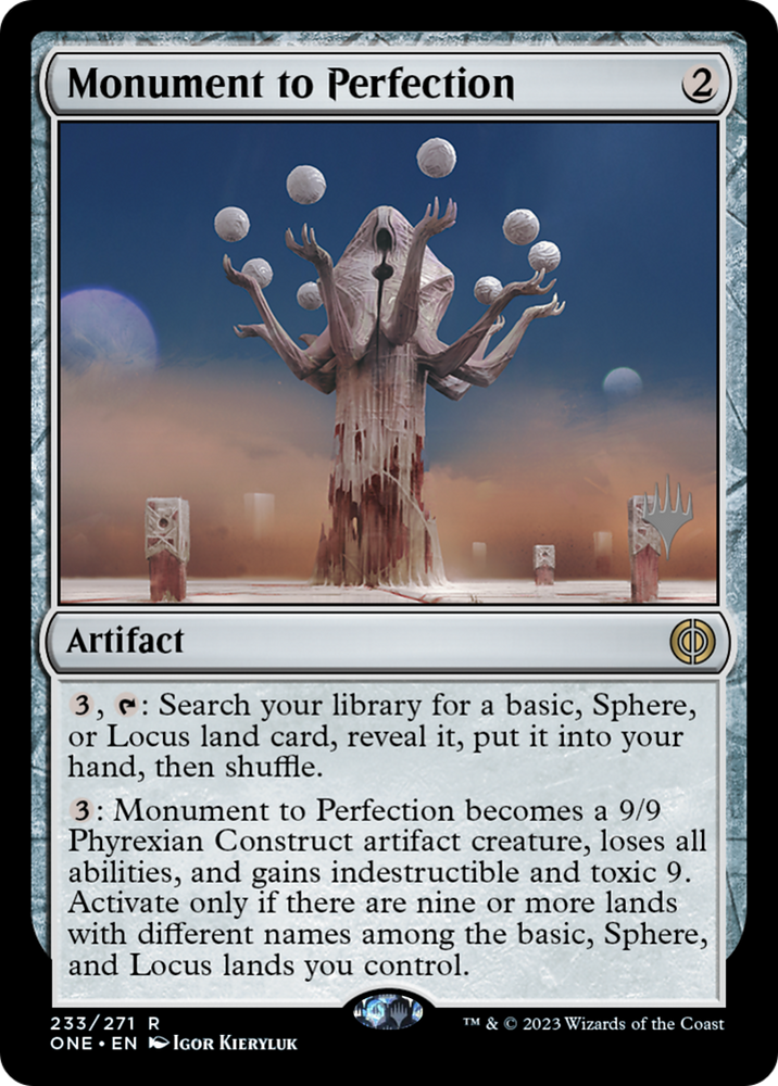 Monument to Perfection (Promo Pack) [Phyrexia: All Will Be One Promos] Magic: The Gathering