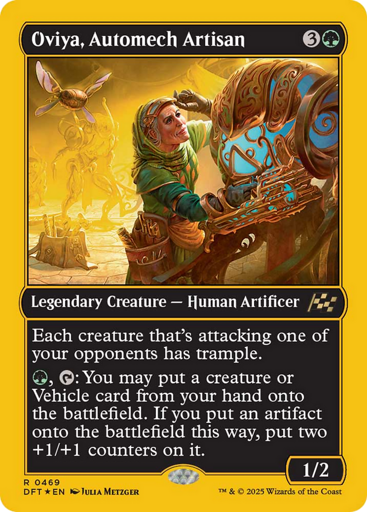 Oviya, Automech Artisan (First-Place Foil) [Aetherdrift] Magic: The Gathering