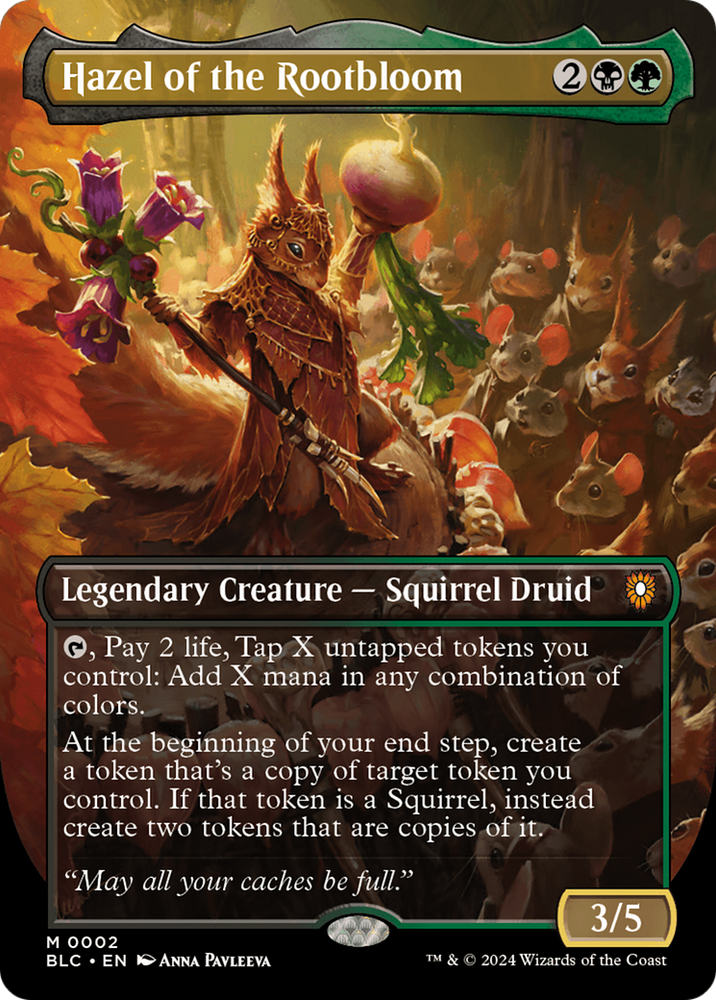 Hazel of the Rootbloom (Borderless) [Bloomburrow Commander] Magic: The Gathering