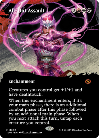 All-Out Assault (Borderless) [Tarkir: Dragonstorm] Magic: The Gathering