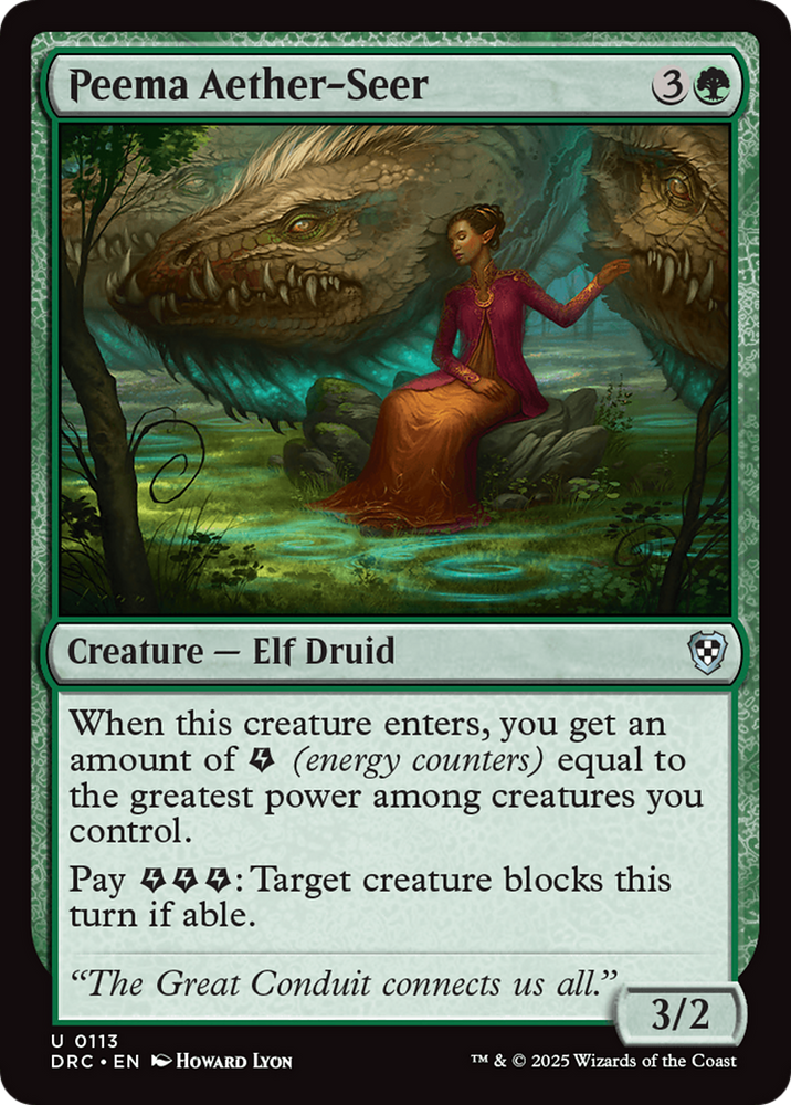Peema Aether-Seer [Aetherdrift Commander] Magic: The Gathering
