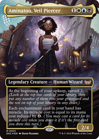 Aminatou, Veil Piercer (Borderless) [Duskmourn: House of Horror Commander] Magic: The Gathering