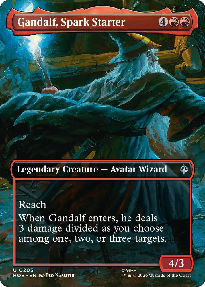Gandalf, Spark Starter (Borderless) [The Hobbit] Magic: The Gathering