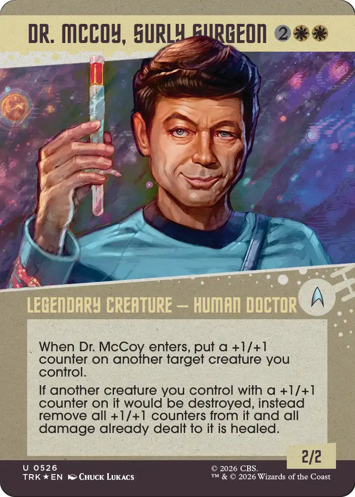 Dr. McCoy, Surly Surgeon (Showcase) (Surge Foil) [Star Trek] Magic: The Gathering
