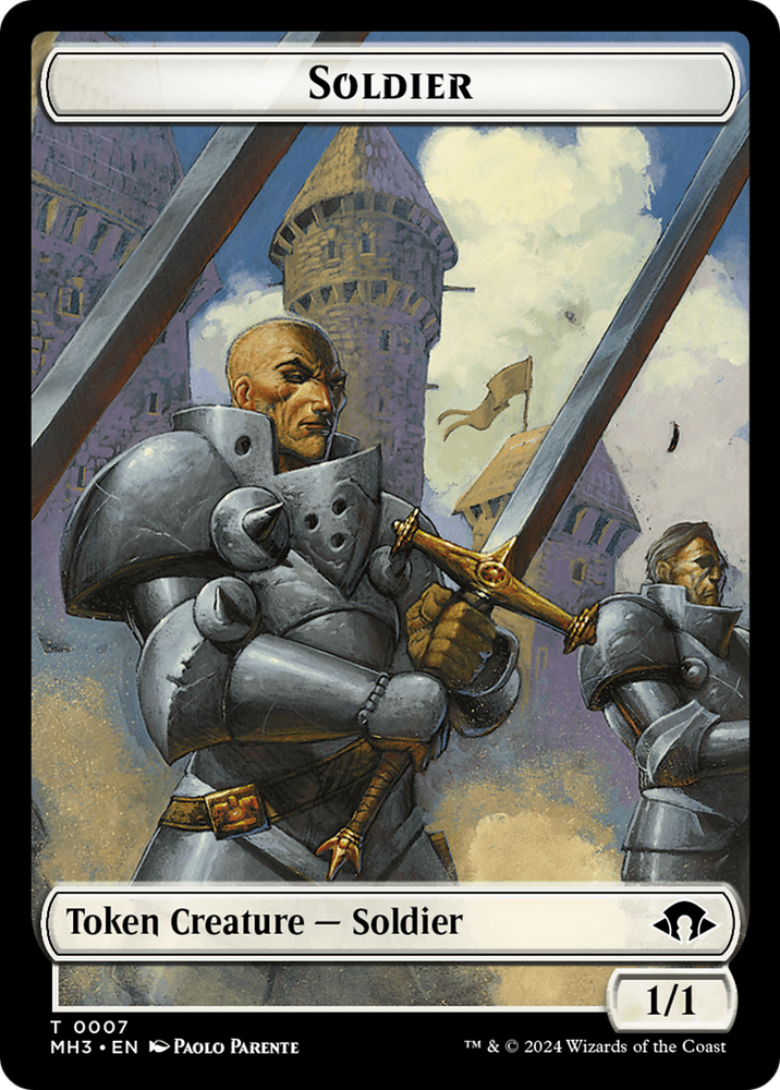Eldrazi Spawn // Soldier Double-Sided Token [Modern Horizons 3 Tokens] Magic: The Gathering