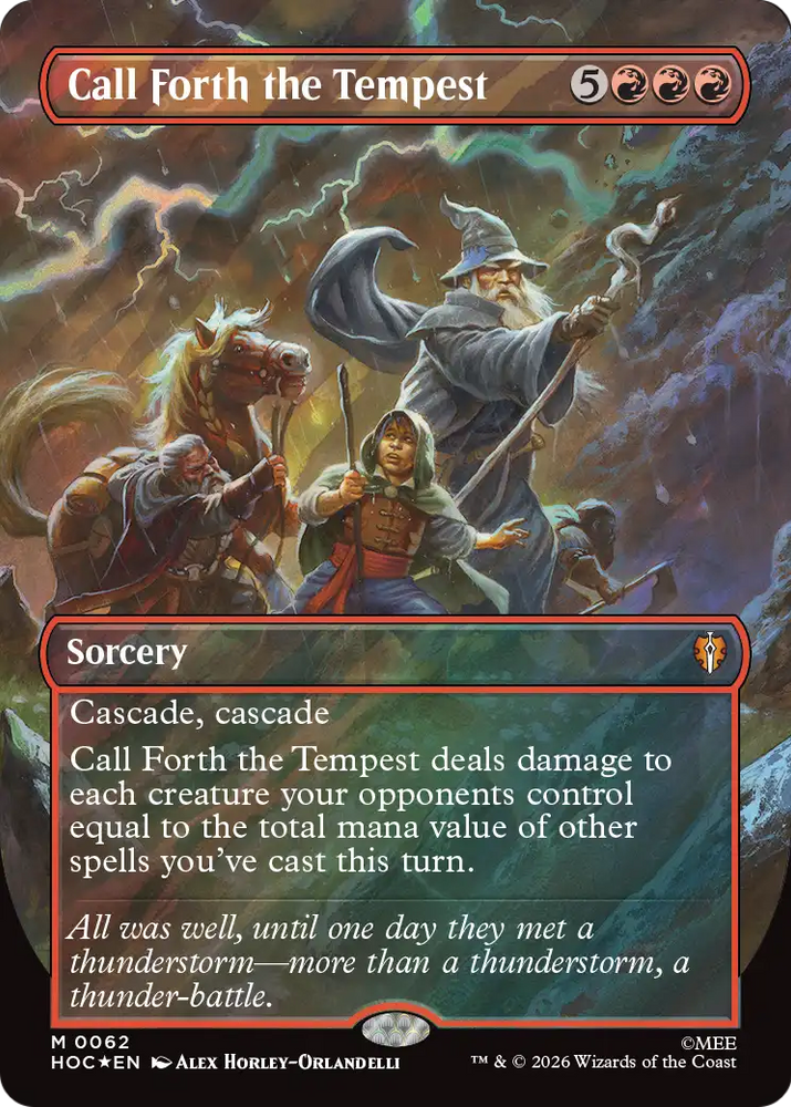 Call Forth the Tempest (Borderless) (Surge Foil) [The Hobbit: Eternal-Legal] Magic: The Gathering