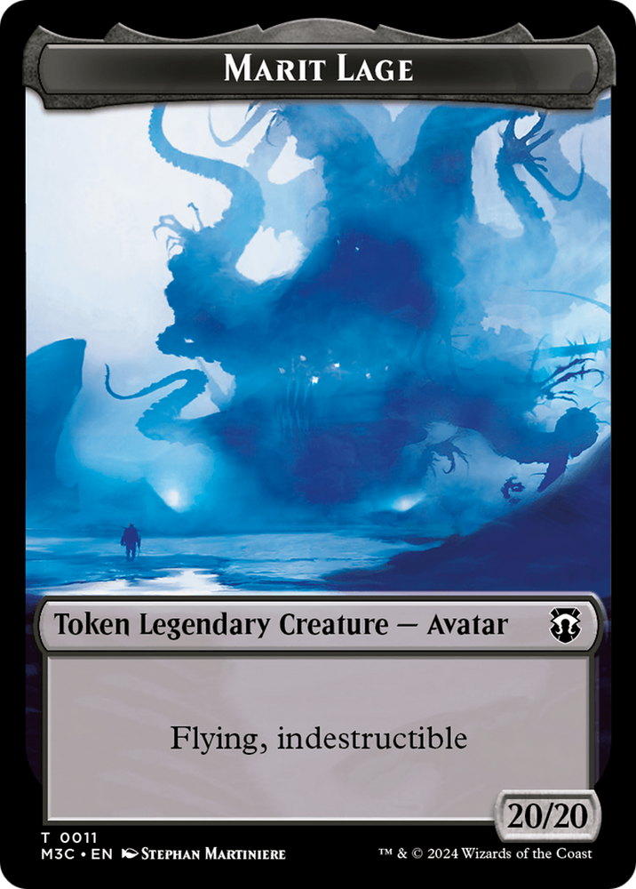 Marit Lage (Ripple Foil) // Sand Warrior Double-Sided Token [Modern Horizons 3 Commander Tokens] Magic: The Gathering