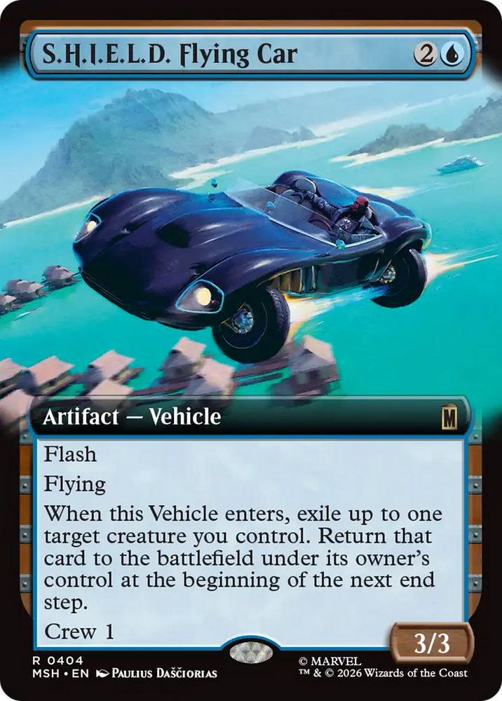 S.H.I.E.L.D. Flying Car (Extended Art) [Marvel Super Heroes] Magic: The Gathering