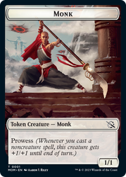 Monk // Zombie Double-Sided Token [March of the Machine Tokens] Magic: The Gathering