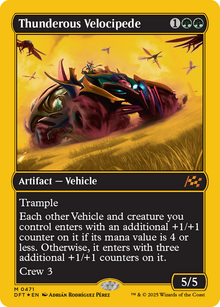 Thunderous Velocipede (First-Place Foil) [Aetherdrift] Magic: The Gathering