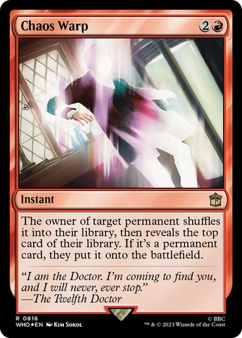 Chaos Warp (Surge Foil) [Doctor Who] Magic: The Gathering