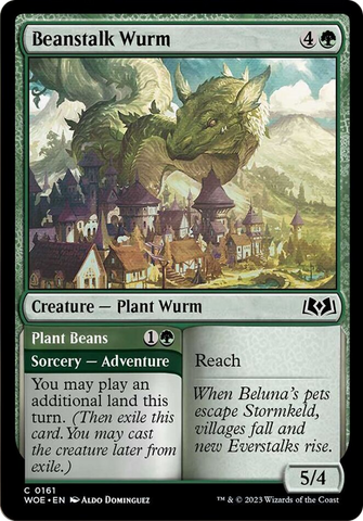 Beanstalk Wurm // Plant Beans [Wilds of Eldraine] Magic: The Gathering