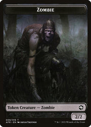 Treasure // Zombie Double-Sided Token [Dungeons & Dragons: Adventures in the Forgotten Realms Tokens] Magic: The Gathering