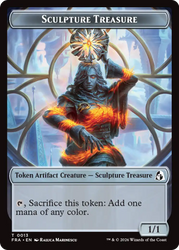 Sculpture Treasure // Beast Double-Sided Token [Reality Fracture Tokens] Magic: The Gathering