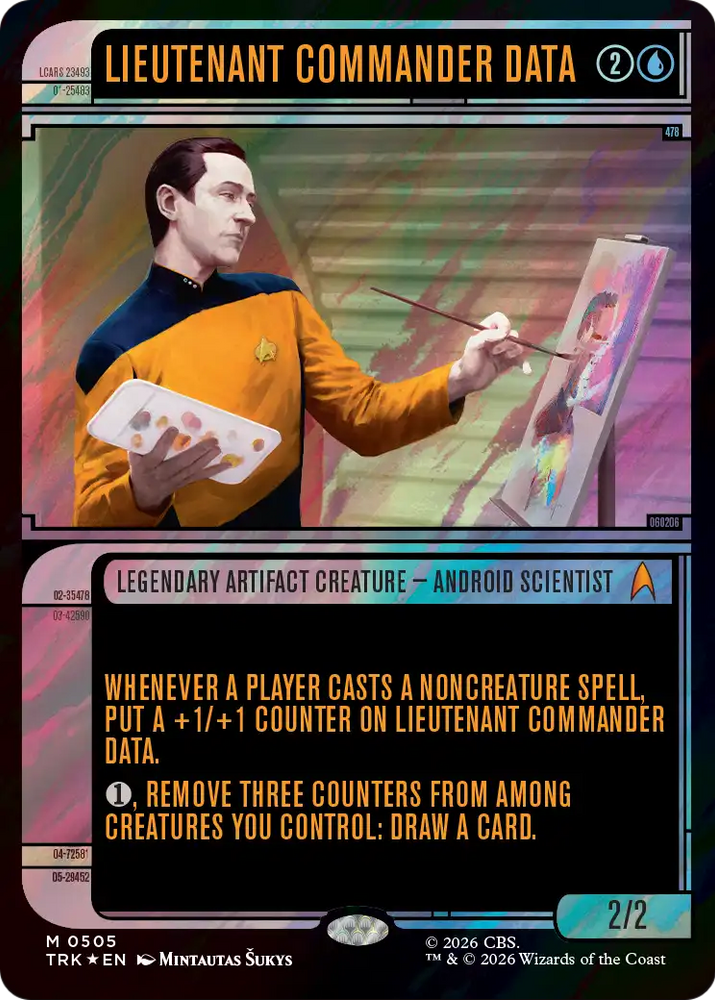 Lieutenant Commander Data (Showcase) (Surge Foil) [Star Trek] Magic: The Gathering