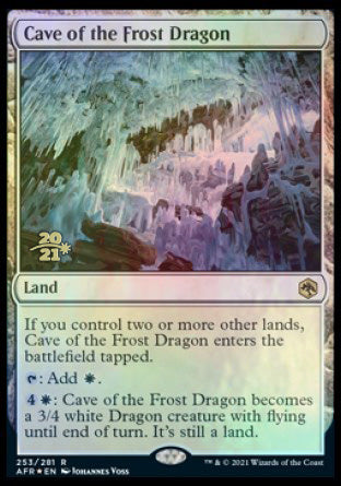Cave of the Frost Dragon [Dungeons & Dragons: Adventures in the Forgotten Realms Prerelease Promos] Magic: The Gathering