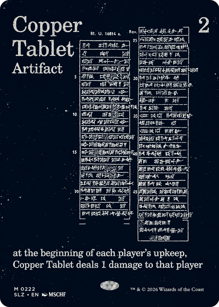 Copper Tablet (0222) [Secret Lair x MSCHF: The Zeta Set] Magic: The Gathering