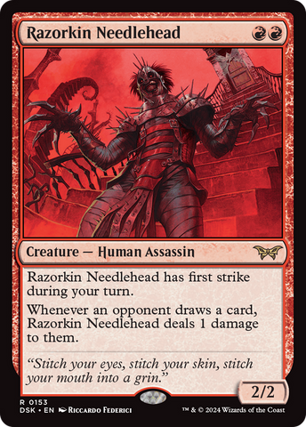 Razorkin Needlehead [Duskmourn: House of Horror] Magic: The Gathering