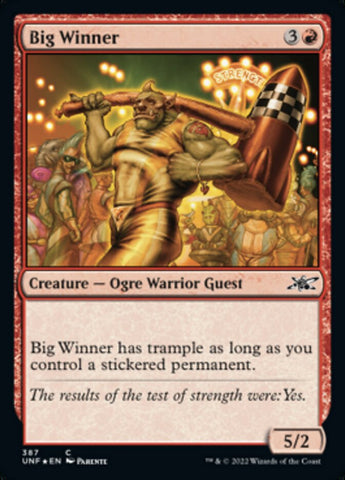 Big Winner (Galaxy Foil) [Unfinity] Magic: The Gathering