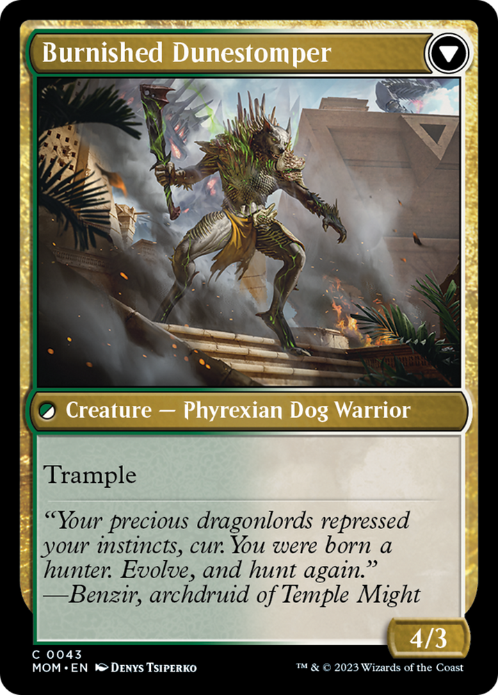 Tarkir Duneshaper // Burnished Dunestomper [March of the Machine] Magic: The Gathering