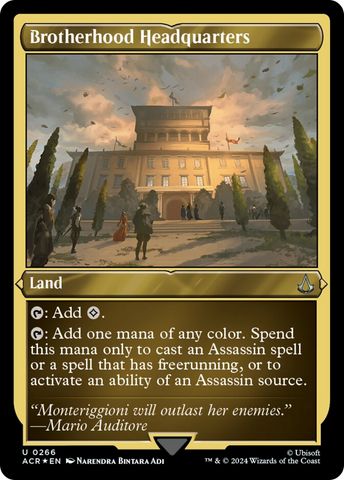 Brotherhood Headquarters (Foil Etched) [Assassin's Creed] Magic: The Gathering