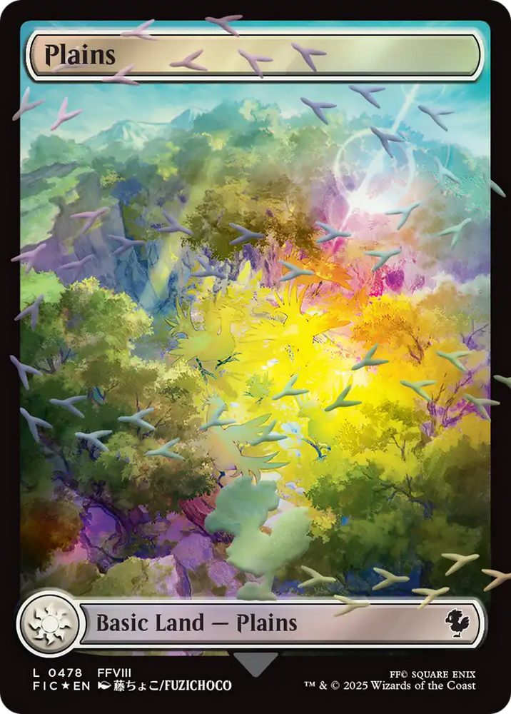 Plains (Chocobo Track Foil) [FINAL FANTASY Commander] Magic: The Gathering