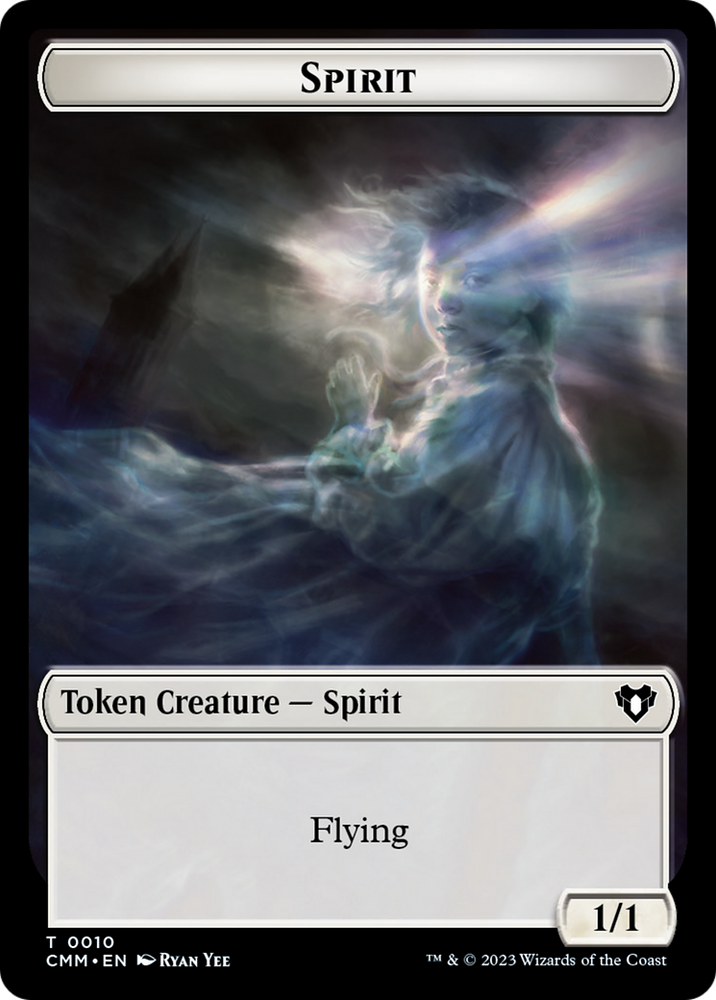 Spirit (0010) // Elemental (0037) Double-Sided Token [Commander Masters Tokens] Magic: The Gathering