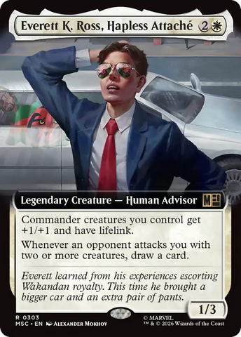 Everett K. Ross, Hapless Attache (Extended Art) [Marvel Super Heroes Commander] Magic: The Gathering