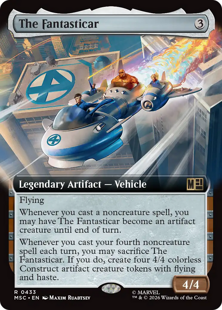 The Fantasticar (Extended Art) [Marvel Super Heroes Commander] Magic: The Gathering