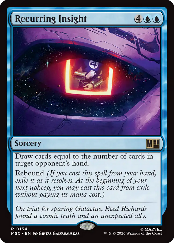 Recurring Insight (Surge Foil) [Marvel Super Heroes Commander] Magic: The Gathering
