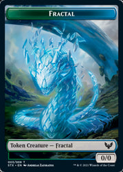 Fractal // Lukka, Wayward Bonder Emblem Double-Sided Token [Strixhaven: School of Mages Tokens] Magic: The Gathering