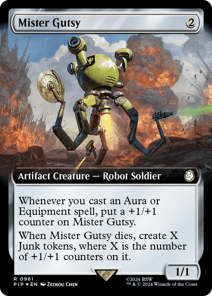 Mister Gutsy (Extended Art) (Surge Foil) [Fallout] Magic: The Gathering